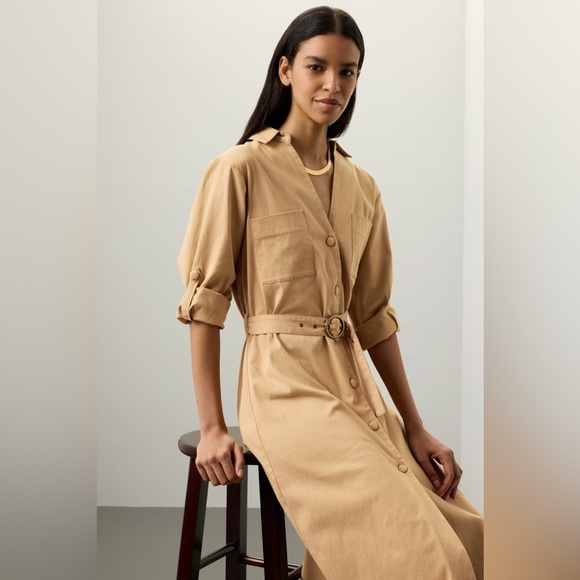 Areas Stars Shirt Dress ($195 retail) size Medium - Picture 10 of 11